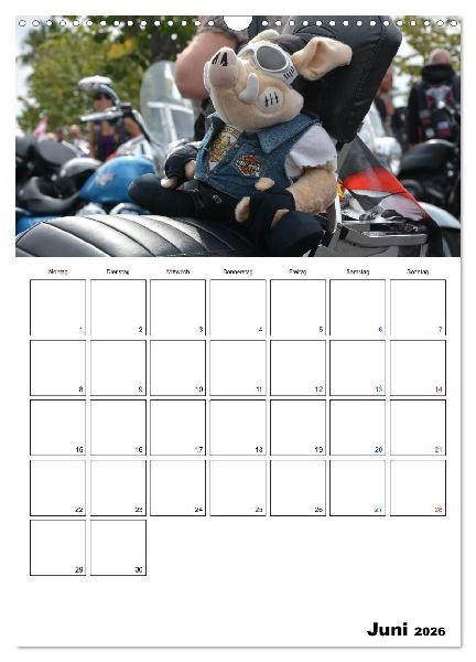 Harley Davidson Familienplaner (Wandkalender 2026 DIN A3 hoch), CALVENDO Monatskalender