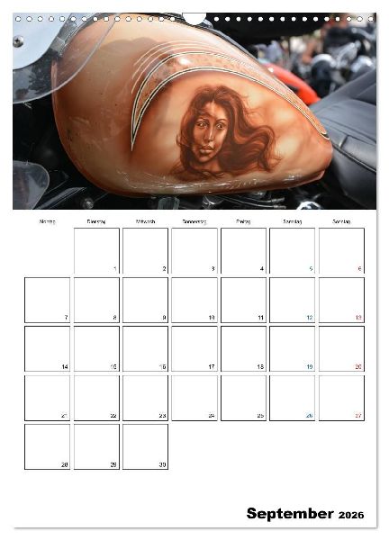 Harley Davidson Familienplaner (Wandkalender 2026 DIN A3 hoch), CALVENDO Monatskalender
