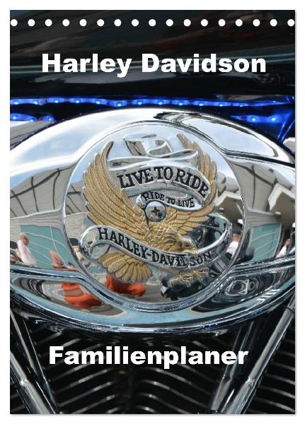 Harley Davidson Familienplaner (Tischkalender 2026 DIN A5 hoch), CALVENDO Monatskalender