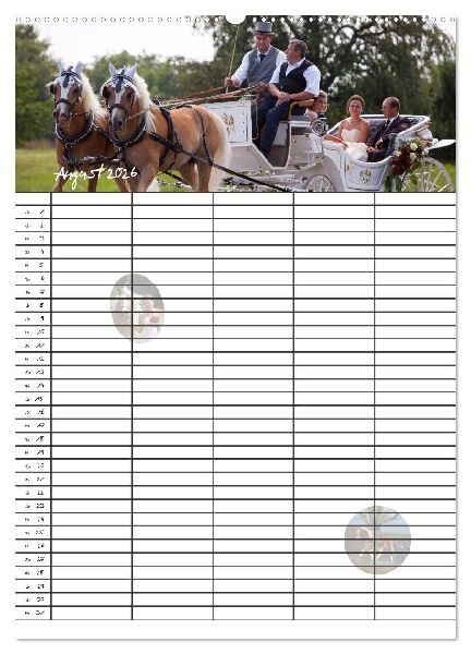 Haflinger Pferde - Stall- und Familienplaner 2026 (Wandkalender 2026 DIN A2 hoch), CALVENDO Monatskalender