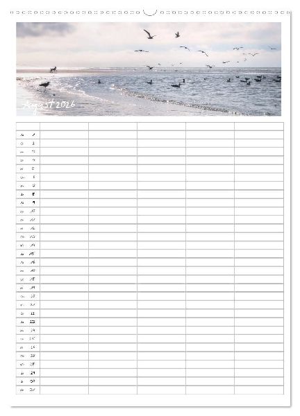 Nordfriesland - Familienplaner (Wandkalender 2026 DIN A2 hoch), CALVENDO Monatskalender