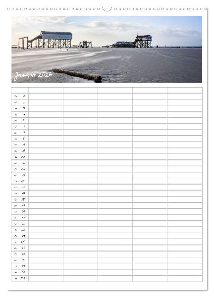 Nordfriesland - Familienplaner (Wandkalender 2026 DIN A2 hoch), CALVENDO Monatskalender