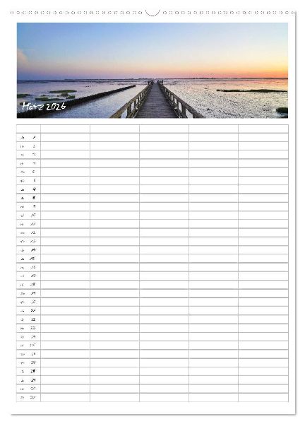 Nordfriesland - Familienplaner (Wandkalender 2026 DIN A2 hoch), CALVENDO Monatskalender