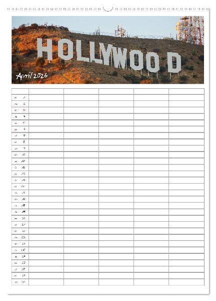Kalifornien - Familienplaner 2026 (Wandkalender 2026 DIN A2 hoch), CALVENDO Monatskalender