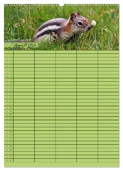Tierischer Familienplaner (Wandkalender 2026 DIN A2 hoch), CALVENDO Monatskalender