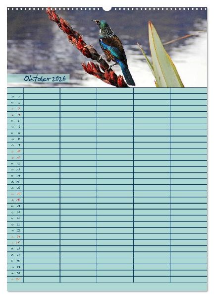 Tierischer Familienplaner (Wandkalender 2026 DIN A2 hoch), CALVENDO Monatskalender