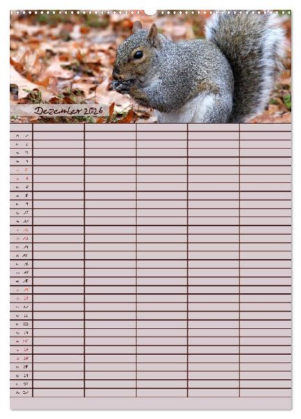 Tierischer Familienplaner (Wandkalender 2026 DIN A2 hoch), CALVENDO Monatskalender