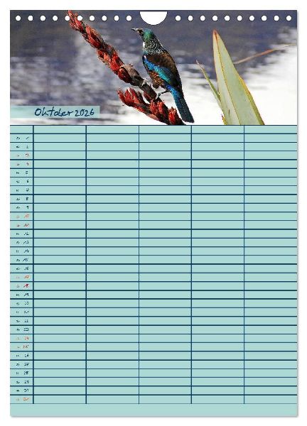 Tierischer Familienplaner (Wandkalender 2026 DIN A4 hoch), CALVENDO Monatskalender