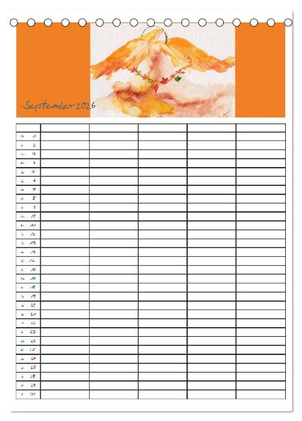 Engelhafter Familienplaner (Tischkalender 2026 DIN A5 hoch), CALVENDO Monatskalender