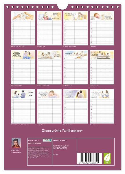 Elternsprüche Familienplaner (Wandkalender 2026 DIN A4 hoch), CALVENDO Monatskalender