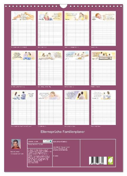 Elternsprüche Familienplaner (Wandkalender 2026 DIN A3 hoch), CALVENDO Monatskalender