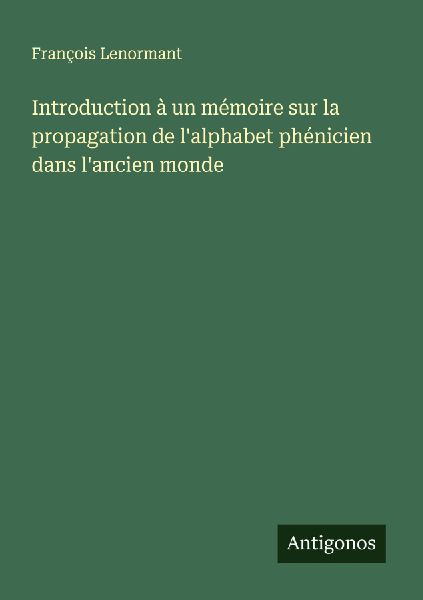 Introduction à un mémoire sur la propagation de l'alpha...