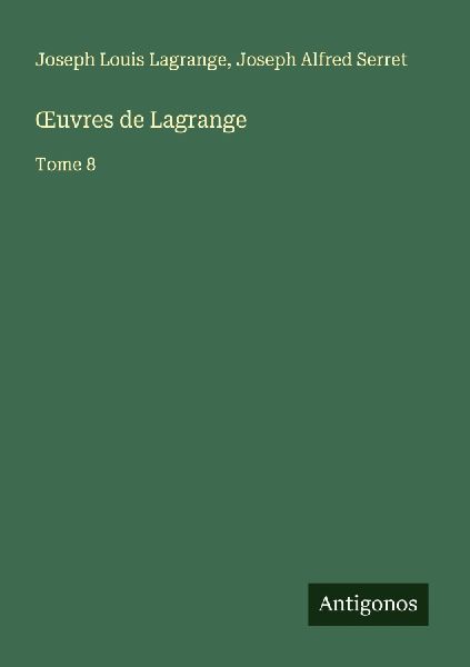 ¿uvres de Lagrange
