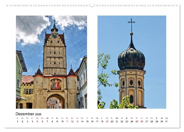 Weißenhorn (hochwertiger Premium Wandkalender 2026 DIN A2 quer), Kunstdruck in Hochglanz
