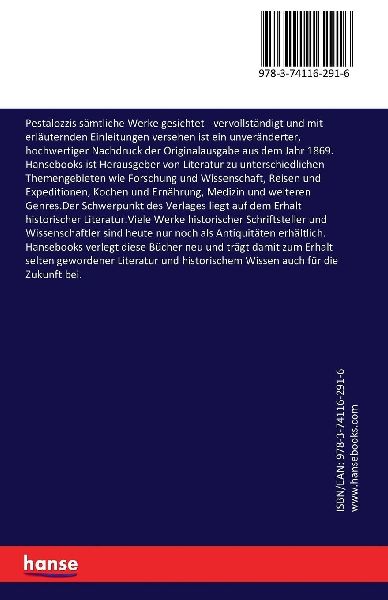 Pestalozzis sämtliche Werke gesichtet
