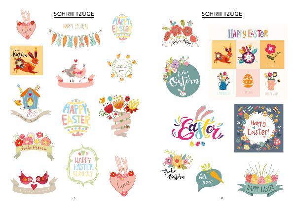 Bullet Journal - Stickerbuch Happy Easter: 750 frühlingshafte Schmuckelemente für die Osterzeit