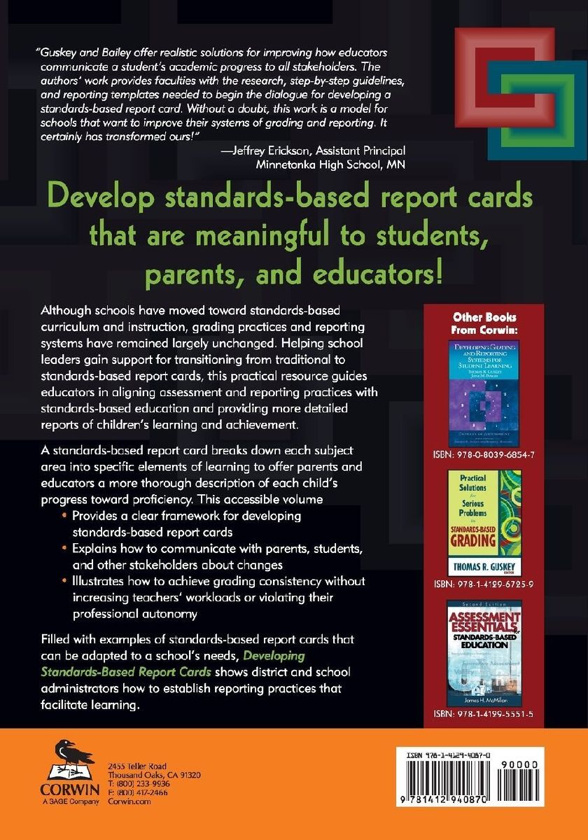Developing Standards-Based Report Cards