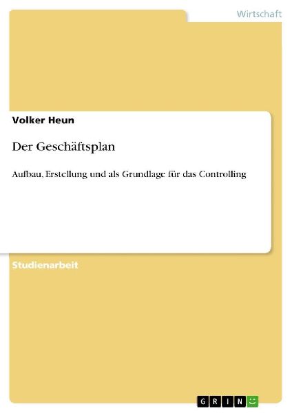 Der Geschäftsplan