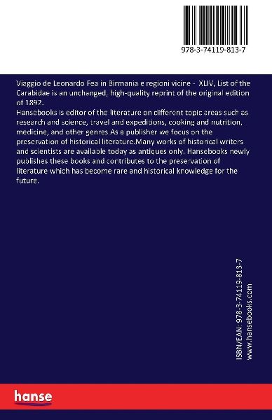 Viaggio de Leonardo Fea in Birmania e regioni vicine