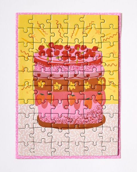 Sweet Birthday - Greeting Card Jigsaw Puzzle - Interactive Jigsaw Card with Envelope