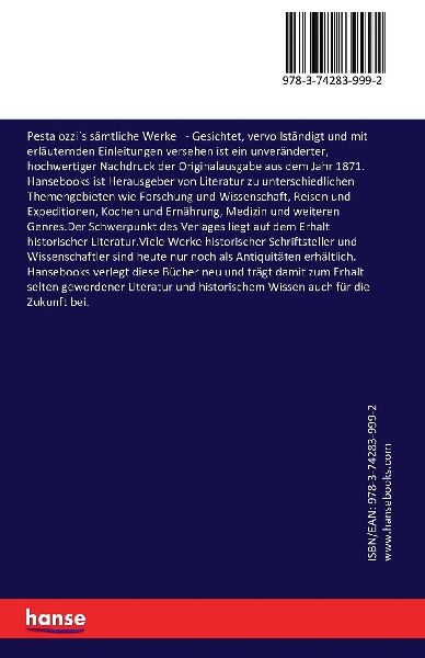 Pestalozzi`s sämtliche Werke
