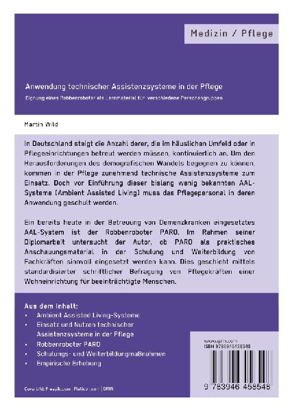 Anwendung technischer Assistenzsysteme in der Pflege