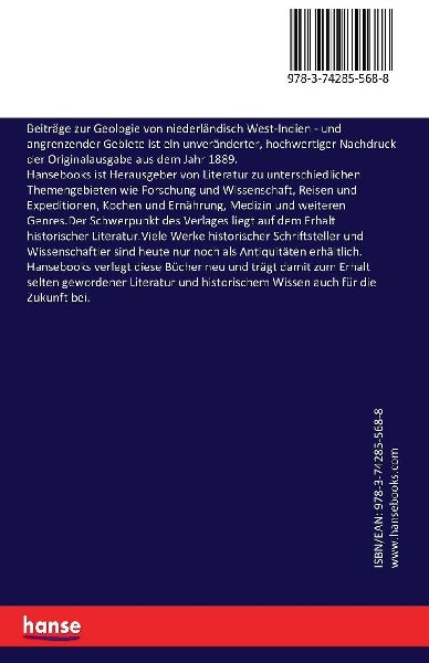 Beiträge zur Geologie von niederländisch West-Indien
