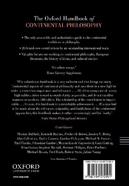 The Oxford Handbook of Continental Philosophy (Paperback)