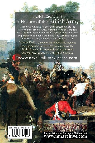 FORTESCUE'S HISTORY OF THE BRITISH ARMY