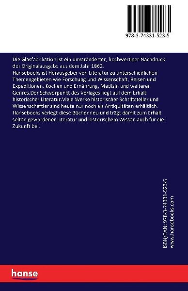 Die Glasfabrikation