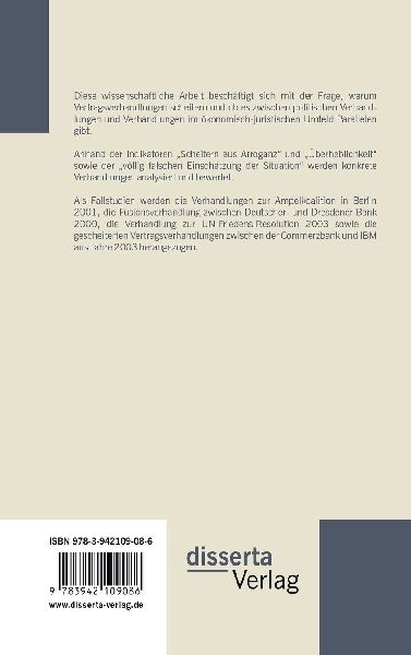 Warum scheitern Vertragsverhandlungen? Ein politischer und ökonomisch-juristischer Vergleich