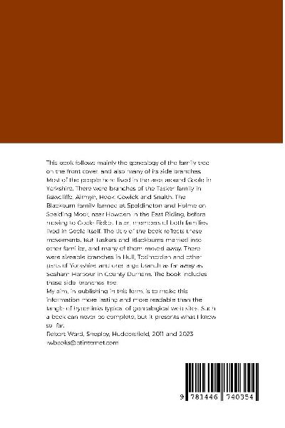 The Tasker and Blackburn Families of Rawcliffe, Hook, Snaith and Goole