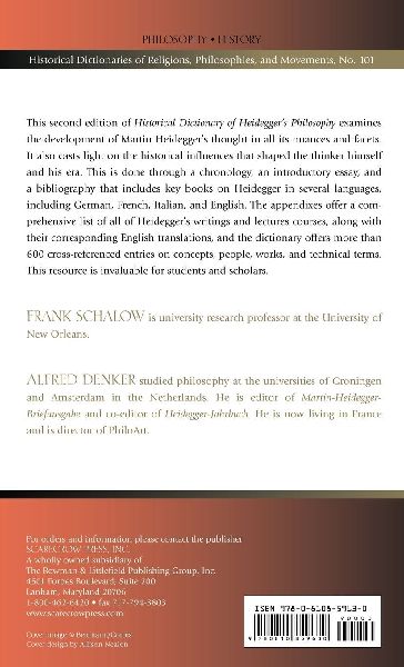 Historical Dictionary of Heidegger's Philosophy