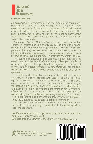 Improving Public Management