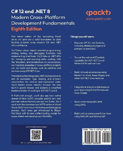 C# 12 and .NET 8 - Modern Cross-Platform Development Fundamentals - Eighth Edition