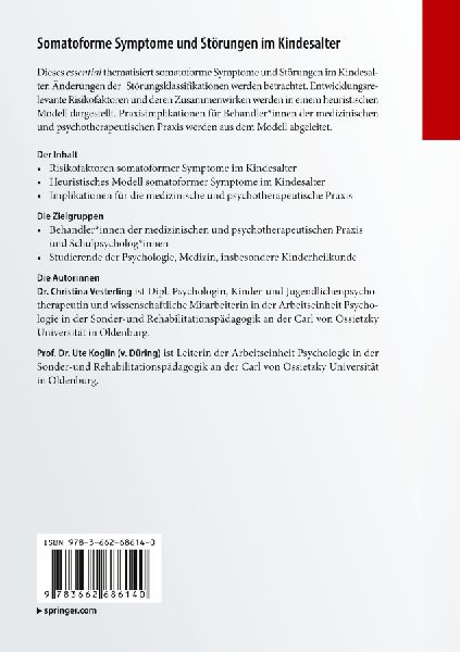 Somatoforme Symptome und Störungen im Kindesalter