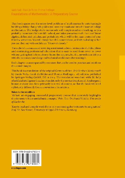 Foundations of Mathematics: A Preparatory Course
