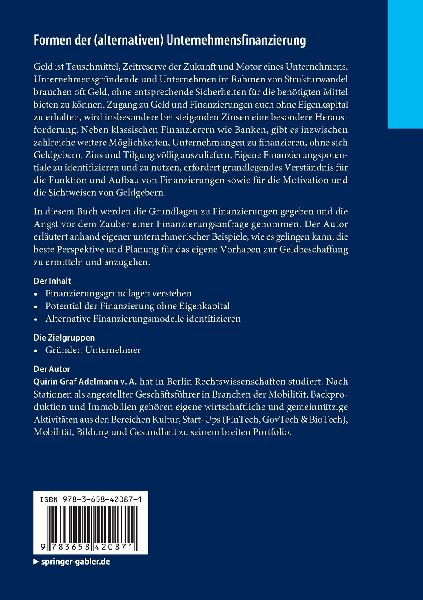 Formen der (alternativen) Unternehmensfinanzierung