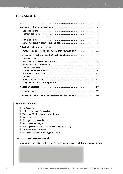 Nach vorn, nach Süden - Sarah Jäger - Lehrerheft - Real- und Werkrealschule