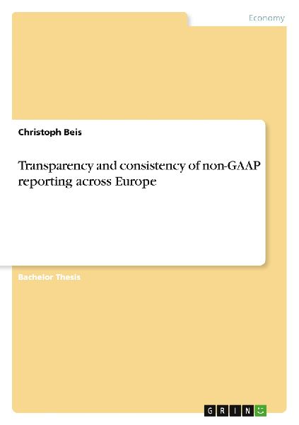 Transparency and consistency of non-GAAP reporting across Europe