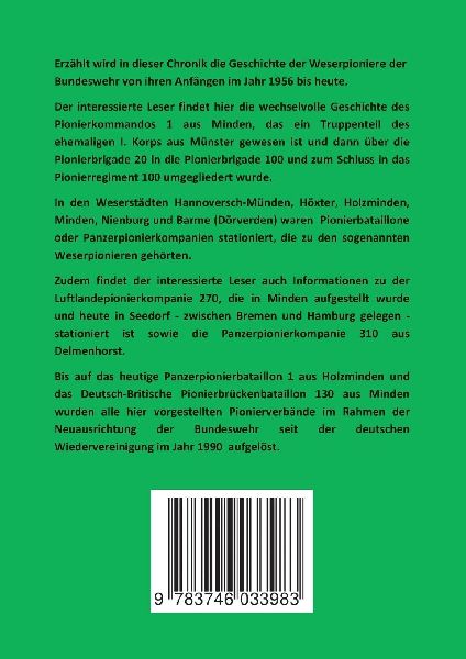 Weserpioniere - Eine Truppengattung des deutschen Feldheeres (1956 - heute)
