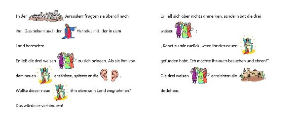 In einem Stall in Betlehem ...  Die Weihnachtsgeschichte in Bildwörtern