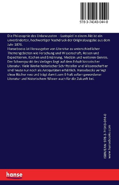 Die Philosophie des Unbewussten