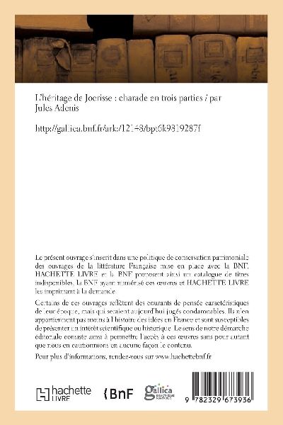 L'héritage de Jocrisse, charade en trois parties