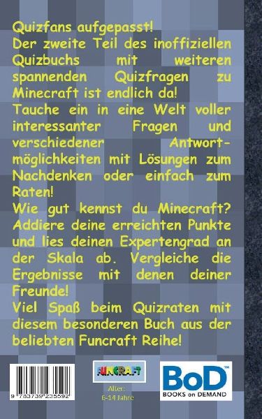 Funcraft - Noch mehr inoffizielle Quizfragen für Minecraft Fans