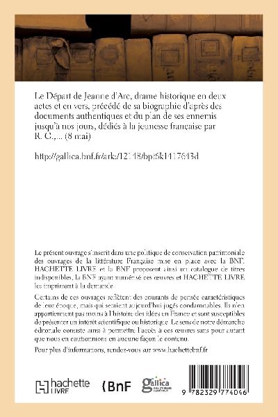 Le départ de Jeanne d'Arc, drame historique en deux actes et en vers