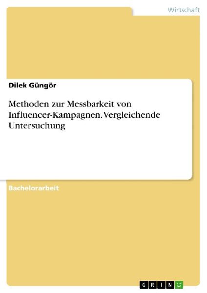 Methoden zur Messbarkeit von Influencer-Kampagnen. Vergleichen...