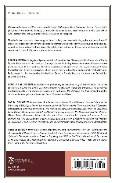 Historical Dictionary of Descartes and Cartesian Philosophy
