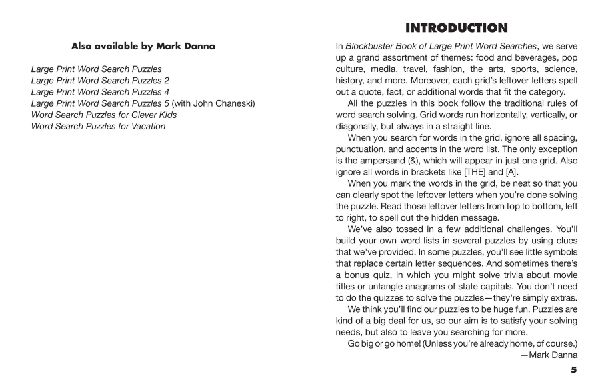 Blockbuster Book of Large Print Word Searches