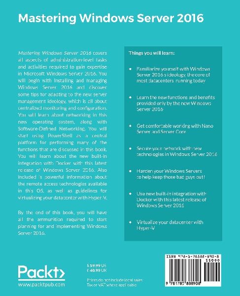 Mastering Windows Server 2016